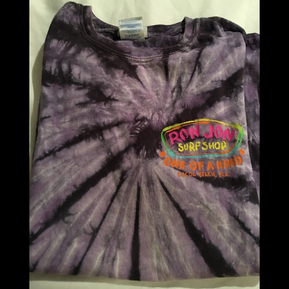 Ron Jon purple tie dyed t shirt
